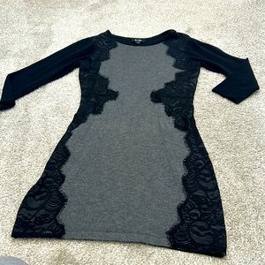 Body con style sweater dress with lace detail
